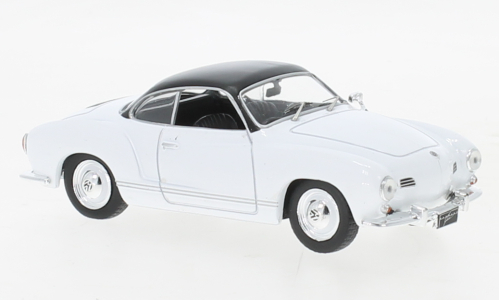 Volkswagen Karmann Ghia Coupe 1958 Wit/Zwart - 1:43